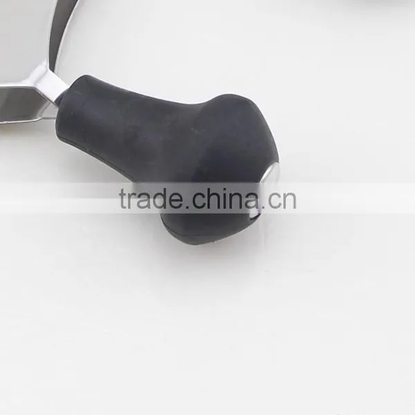Stainless Steel Double Blade Cheese Cutter Carving Knife Mezzaluna Chopper With Black Handle photo-2
