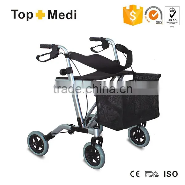 Topmedi Lightweight Aluminum Folding Rollator Walker