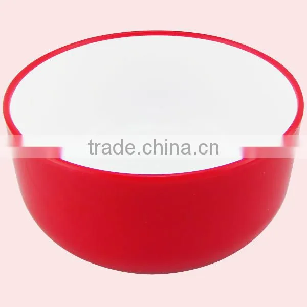 Three Piece Double Color Plastic Salad Bowl Japanese Noodles Bowl photo-3