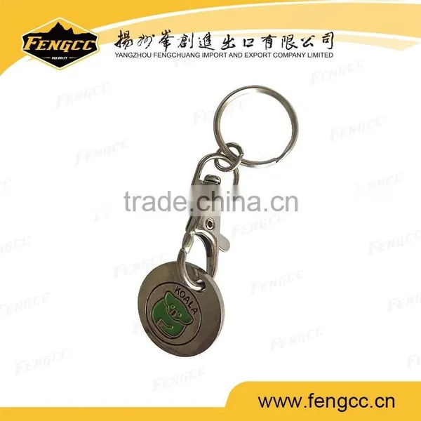 Promotional Metal Trolley Coin Keychain With Custom Logo photo-5