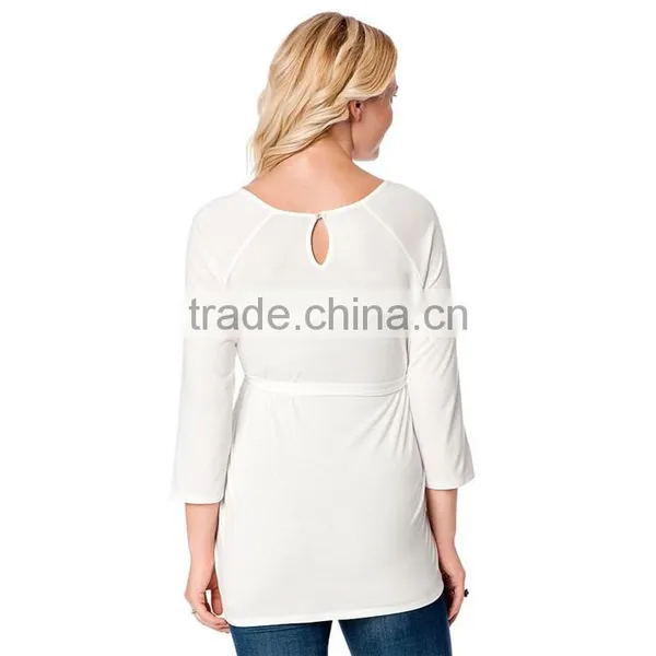 Hot Sale Cheap Pregnancy Cotton Blouse Wholesale Maternity Clothing photo-2