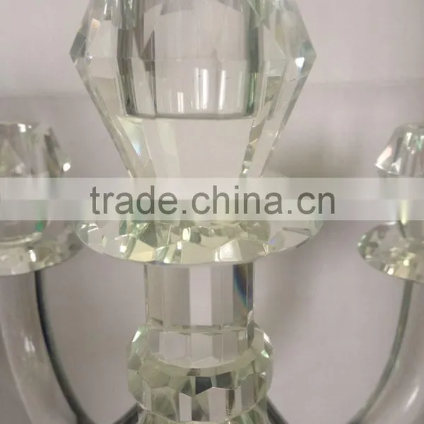 Hot Sale! Latest 34cm Multifunctional 5 Arms Crystal Candle Holder For Decoration photo-4