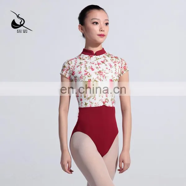 117141048 Chinese Style Collar Lace Ballet Leotard photo-3