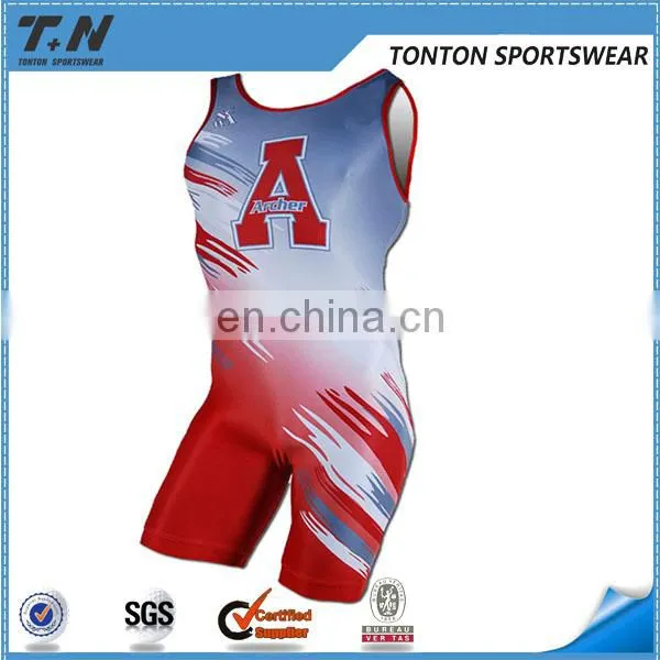 Wholesale Sublimated Custom Women's Wrestling Singlet photo-2