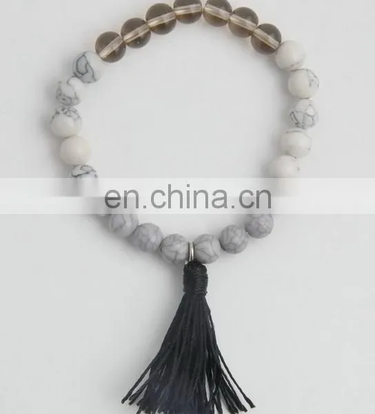 Gem Stone Beads Tassel Bracelet photo-5
