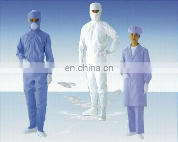 Cleannroom Use Anti-static 5mm Grid Polyester Esd Coverall for Multi Field Purpose photo-6