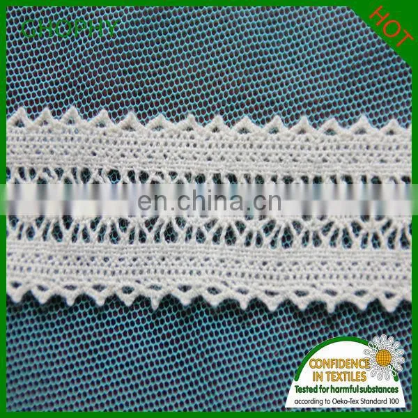 Custom 1 2 3 4 5 6 CM Cotton Eyelet Lace Trim French Lace Trimming Cotton Crochet Lace Trim photo-3