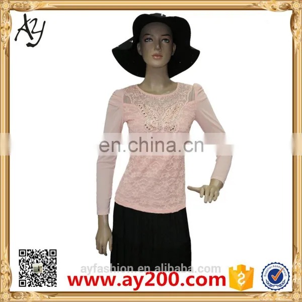 Wholesale Plain Color Long Sleeve Bottoming t Shirt With High Quality for Woman