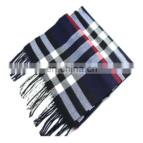 Classic Design Men Tartan Scarf With Fringe photo-5