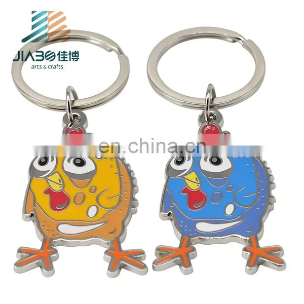 Custom Design Hard Enamel Birds Logos Shape Process Zinc Alloy Metal Keychains photo-6