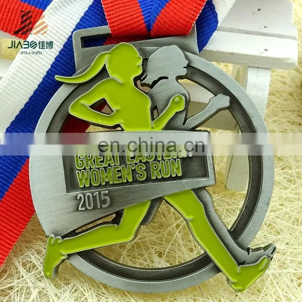 Zinc Alloy Die Cut Hollow Bronze Running Metal Custom Sports Medal With Hanger photo-2