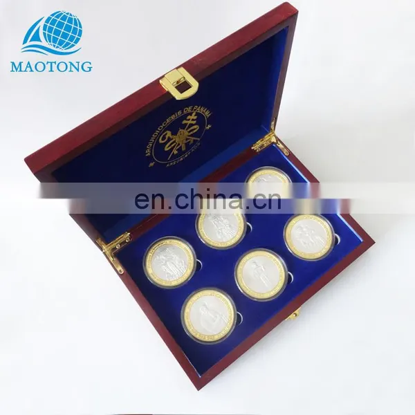 Wholesale Cheap Custom Fake Gold and Silver Metal Religion Catholicism Commemorative Coin High Quality Souvenir Coins With Box photo-6