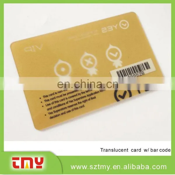 Transparent PVC Business Card With With Frosted Finishing
