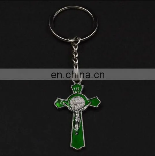 Factory Wholesale Metal Cross Keychain photo-2