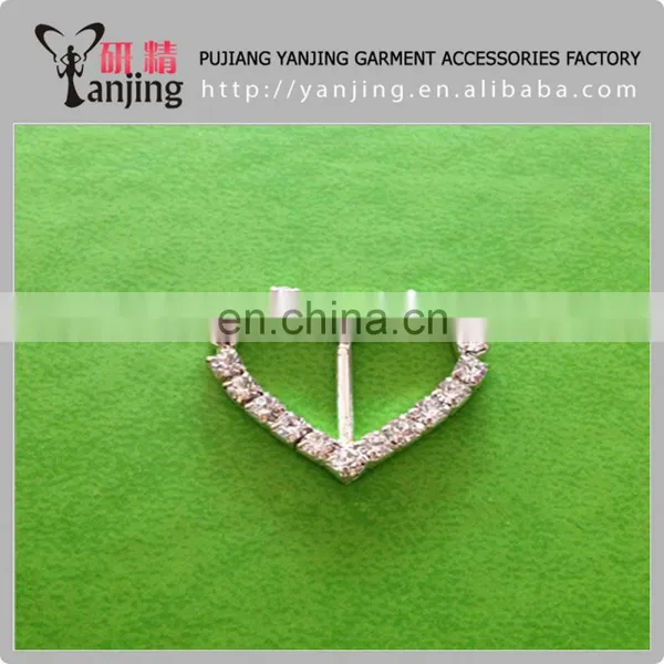 Wholesale Plating Sliver Decorative Rhinestone Buckle photo-2