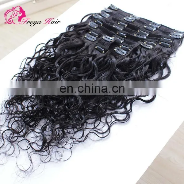 Raw Indian Curly Hair Clip in Hair Extensions for African American photo-5
