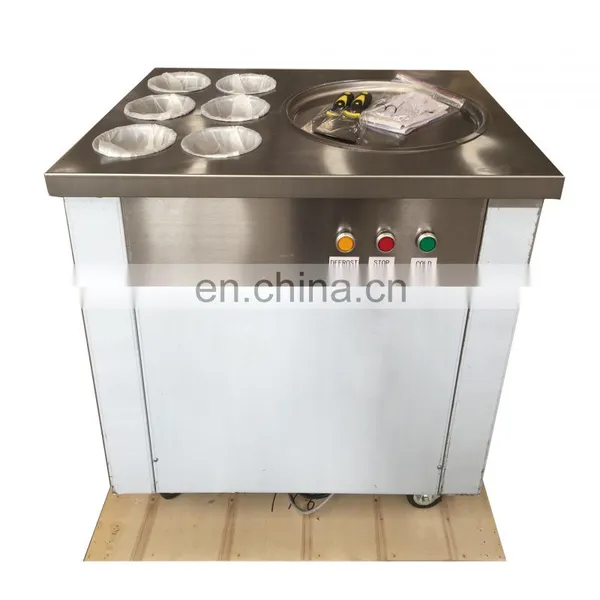8-10L/H 1pan Ice Pan Fryer Rolling Fried Yogurt Frying Fried Ice Cream Roll Machine Roller Maker photo-2