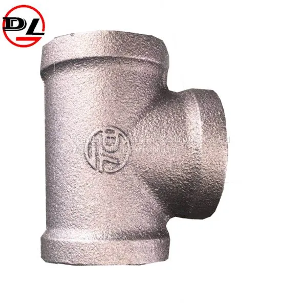 Black Malleable Iron Pipe Fittings Reducing Tee photo-3