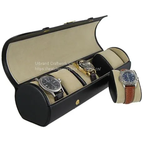 5 Slot Portable Travel Watch Box Roll Watch Bracelets Case Leather Travel Case Watch Roll for 5 Watches Customized Logo photo-2