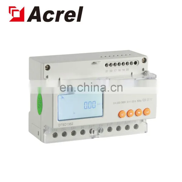Three Phase RS485 Modbus Din Rail Digital Energy Meter Acrel DTSD1352-C photo-3