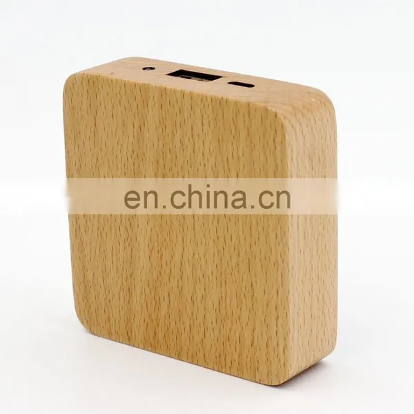 Portable Battery Charger 8000mah Wooden Power Bank photo-3