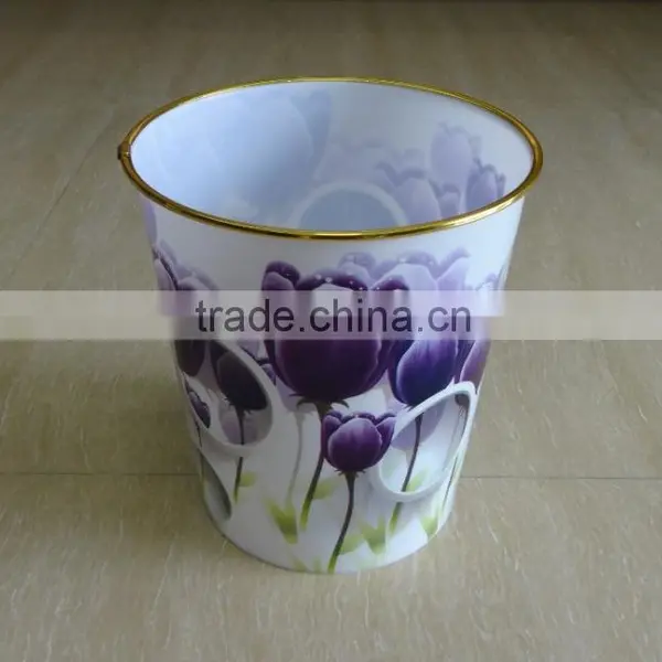 8L Plastic Garbage Bin With Artwork