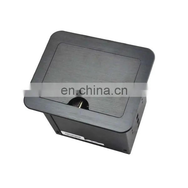Office Hidden Aluminium in Desk Outlet Table Mount Socket photo-3