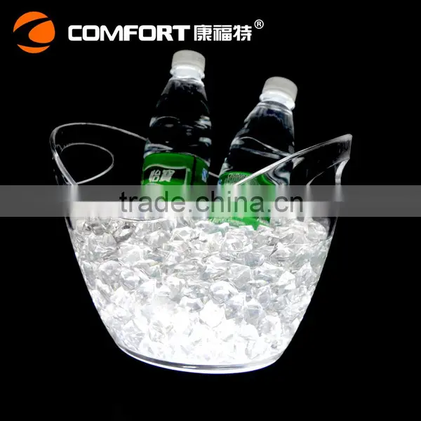 2016 New Launced 4 Liters LED Acrylic Ice Bucket Oval Shape Beer Cooler Gifts photo-4