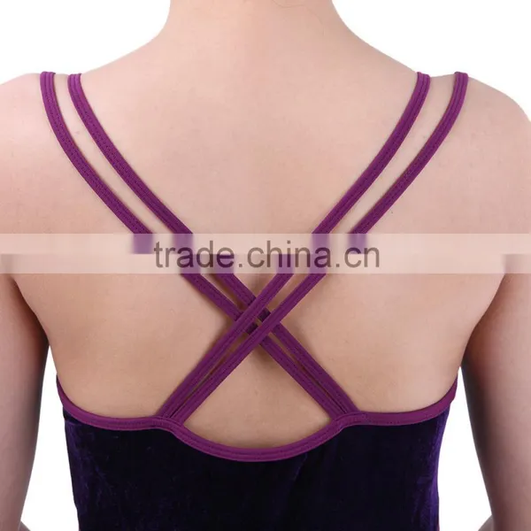 New Velvet Double Straps Stirrup Dance Unitards and Gymnastics Tights Girls photo-6