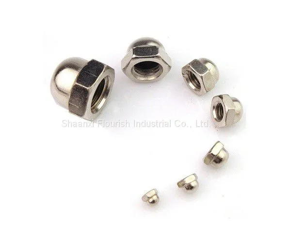 Galvanized Hexagon Lock Nut , Stainless Steel / Carbon Steel Domed Cap Nut photo-2