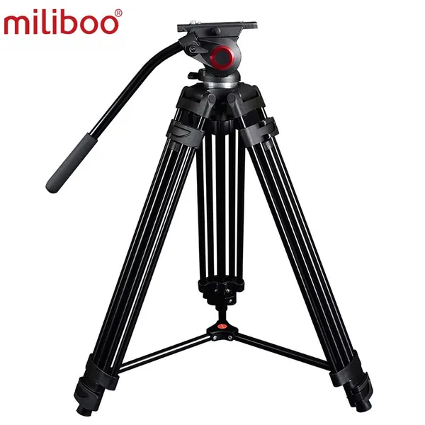 Miliboo MTT611A Professional Aluminum Video Camera Tripod With Fluid Head