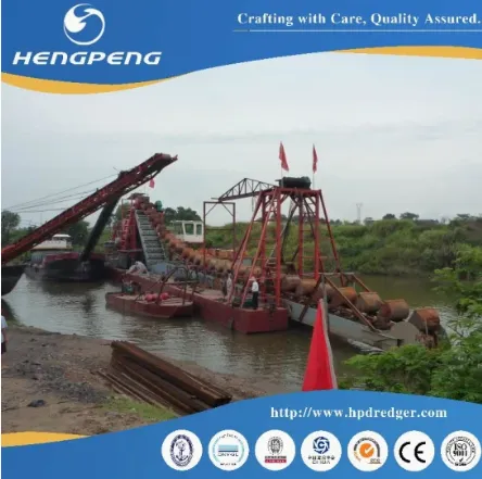 High Efficiency Hengpeng 200t Chain Bucket Gold Mining Dredger photo-5