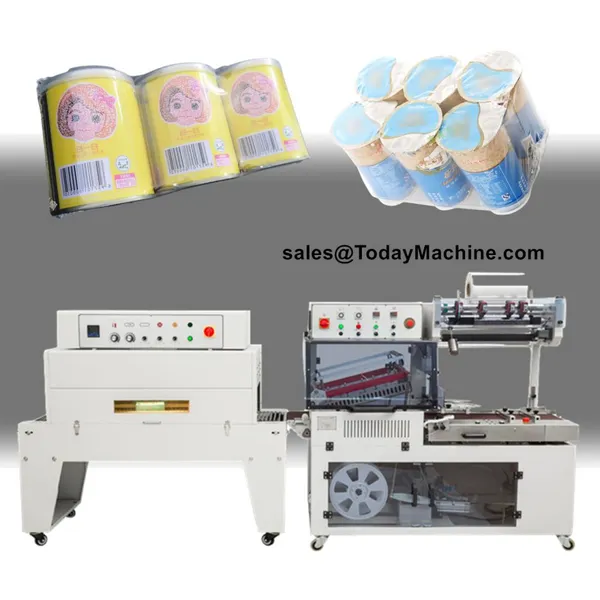 Automatic POF Film L-bar Cutting Sealer PP PVC Heat Shrinking Tunnel Wrapping Machine for Perfume Box Bottle photo-4