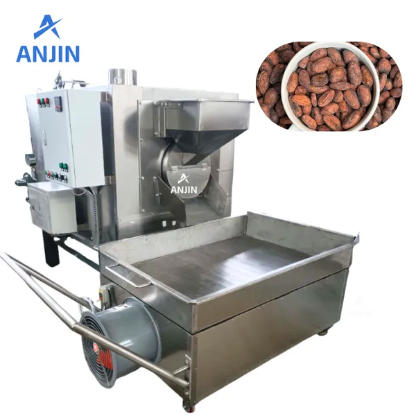 Gas Heating Almond Nut Roaster Peanut Roasting Machine Drum Roasting Machine photo-3