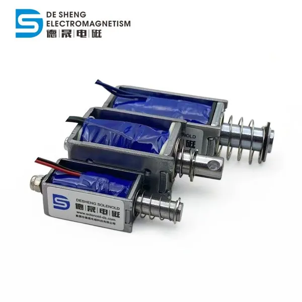 Настраиваемый соленоид с ходом 10 мм, напряжение питания DC6V, 12V, 24VDC, тяговое усилие 300 г, пневматический пуш-пуль соленоид