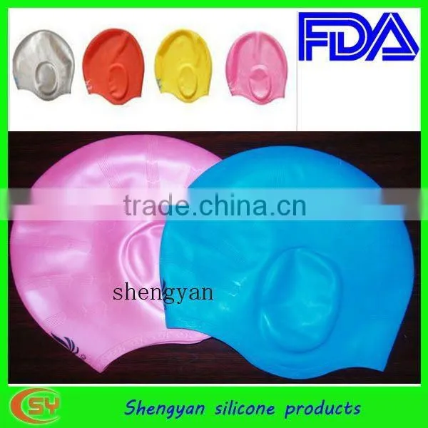 Cool Stylish Silicone Swim Caps With Ear