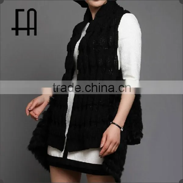 Factory Direct Wholesale Price Rabbit Wool Knit Vest /rabbit Knitted Vest With Wool photo-3