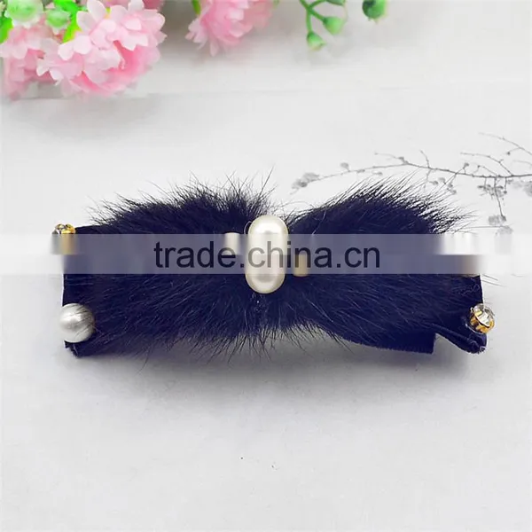 2015 New Fashion Luxury Hair Accesory Fur Hair Pins for Women photo-4