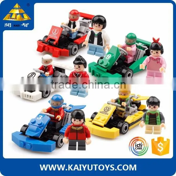 KAZI Building Blocks 74pcs Cheap Dinosaur Game Racing Car