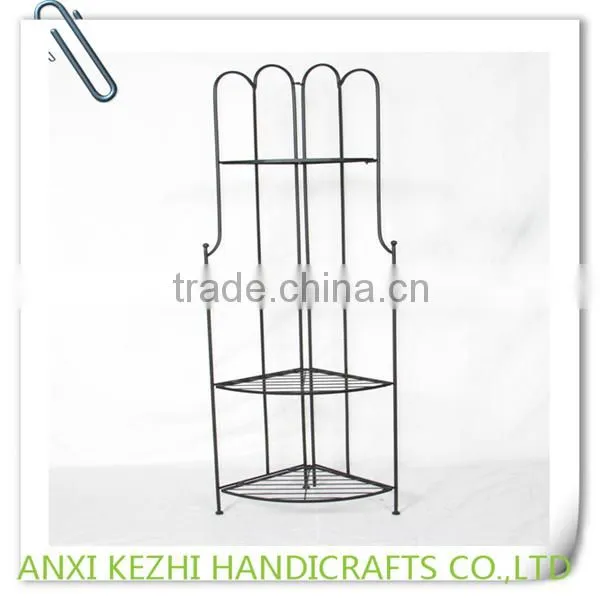KZ12163 Antique 3 Tiers Metal Corner Rack Kitchen/Bathroom Rack photo-4