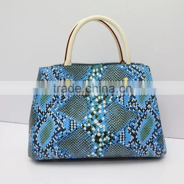 New Fashion Women Snakeskin Grain PU Leather Handbag ,ladies Shoulder Bags