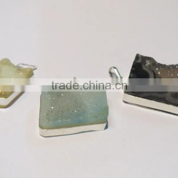 Druzy Raw Stone Pendant photo-2