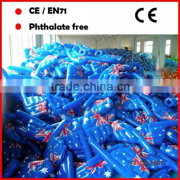 National Flag Printed Inflatable Hands for Promotional photo-5