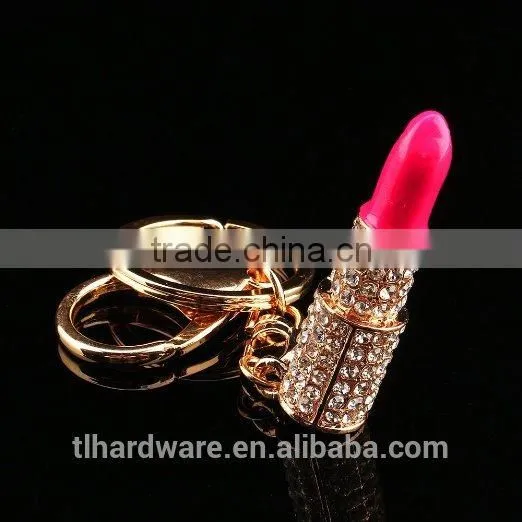 2016 Fashion Promotional Diamond Lipstick Keychain For Christmas Gift photo-5