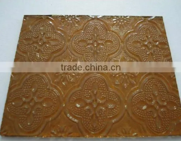 Clear Bronze Acid Etched Frosted Patterned Glass photo-4