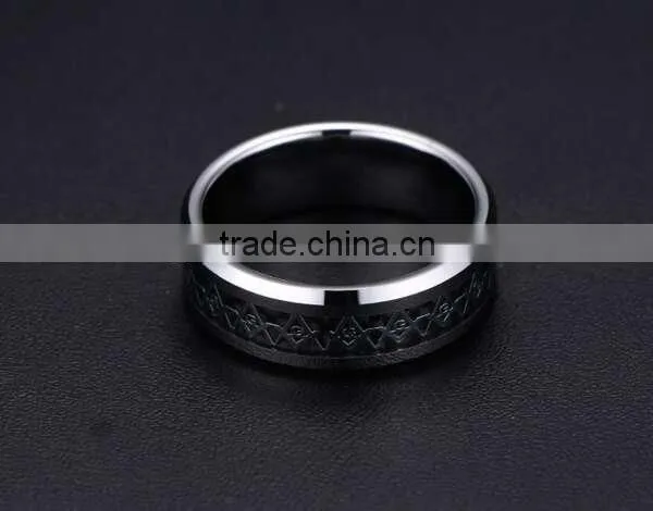 Classic Vintage Masonic Symbol Rings for Men, Retro Men's Tungsten Rings photo-4