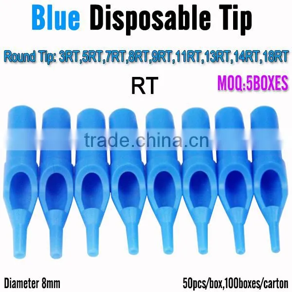 Top White Disposible Tattoo Needle Tip RT Round Liner 8mm photo-2