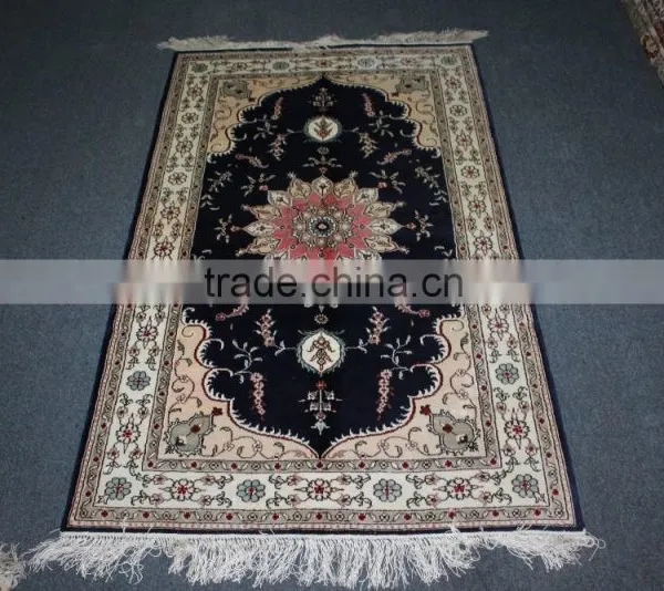Mosque Prayer Rug Silk Carpets Hand Knotted Pure Silk Rug