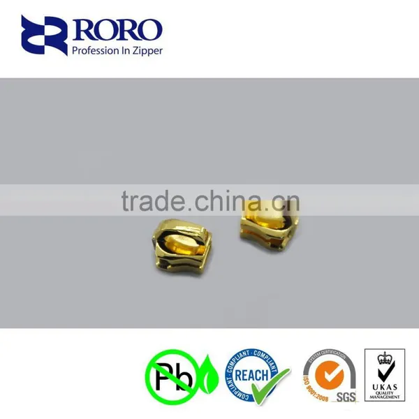 RORO151424 #10 Gold Metal Elephant Nose Single Slider for Bags
