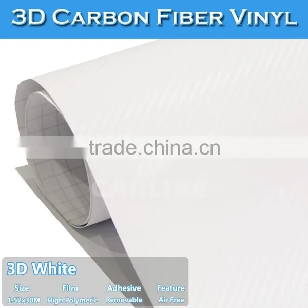 White High Quality Fashion Carbon Fiber Vinyl Roll photo-2